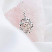 Load image into Gallery viewer, MEMORY JEWELLERY "Ruth" Halo Art Deco Memories in Threads Pendant