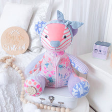 Load image into Gallery viewer, MEMORY BEAR "Tiyra" Memories in Threads Bear Heirloom Cloth Doll