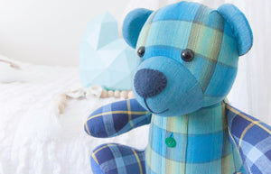 MEMORY BEAR "Benson" Memories in Threads Bear Heirloom Cloth Doll
