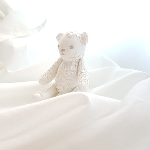 MEMORY BEAR INTRICATE "Biscuit" Bear Heirloom Memories in Threads Cloth Doll Collection