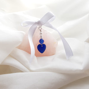 CUSTOM LISTING Leah - "Something Blue" Bride Charm Dangle ACCESSORY CUSTOM ORDER ONLY, CUSTOM MAKE TIMES APPLY.