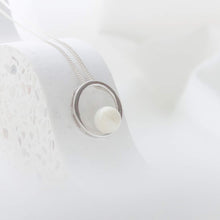 Load image into Gallery viewer, MEMORY JEWELLERY &quot;Infinity&quot; Pearl Circle Pendant Memories in Threads Pendant