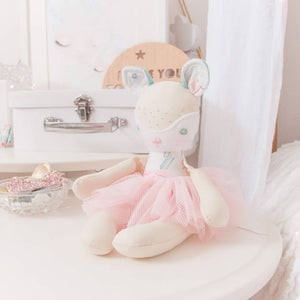 "Novelty" Mini Mee Ballerina Deer Modern Heirloom Cloth Doll - Flutter
