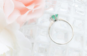 RubyBabyDesigns Keepsake Collective Heirloom Keepsake Ella Elegant Ring featuring a handmade gem featuring inclusions such as cremation ashes, preserved breastmilk or flowers, locks of hair and clothing. Hand crafted gem made in Melbourne. Sterling Silver setting with 6 prongs.