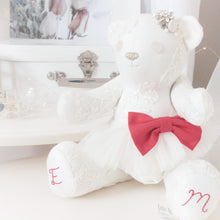 Load image into Gallery viewer, MEMORY BEAR INTRICATE &quot;Biscuit&quot; Bear Heirloom Memories in Threads Cloth Doll Collection