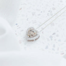 Load image into Gallery viewer, MEMORY JEWELLERY &quot;Hearts in our Hands&quot; Halo Sliding Memories in Threads Pendant