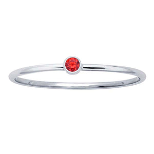 RubyBabyDesigns Keepsake Collective Birthstone Stacking Ring, 12 birthstones available. Fine and dainty stacking ring created in sterling silver. 