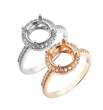 Load image into Gallery viewer, CUSTOM LISTING Amanda Dixon Memories in Threads -  Hallie Halo Ring with fur lock CUSTOM ORDER ONLY, CUSTOM MAKE TIMES APPLY.