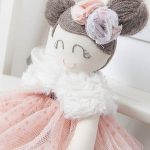 "Luxe" Mini Mee Modern Heirloom Cloth Doll Ballerina - Alaska White