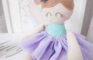 "Classic" Mini Mee Ballerina Modern Heirloom Cloth Doll - Clara
