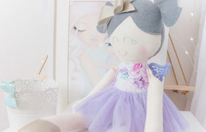 "Classic" Ballerina Modern Heirloom Cloth Doll - Pretty Peony