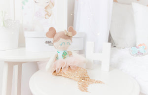 "Classic" Mini Mee Ballerina Mermaid Modern Heirloom Cloth Doll - Oceania