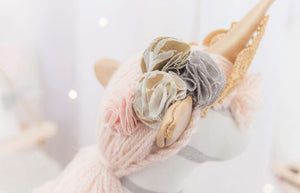 "Luxe" Unity the Unicorn Modern Heirloom Cloth Doll Decor - Bianca