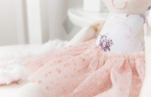 "Luxe" Mini Mee Modern Heirloom Cloth Doll Ballerina - Alaska White