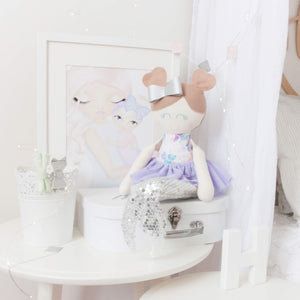 "Classic" Ballerina Mermaid Modern Heirloom Cloth Doll - Shelley