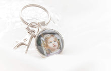 Load image into Gallery viewer, MEMORY KEEPSAKE KEYRING &quot;Karrie&quot; Memory Clothing and Photo Dome Key Ring