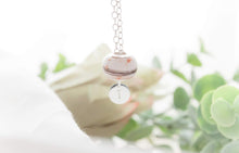 Load image into Gallery viewer, CUSTOM LISTING Bec Memories in Threads - Sally Smooth European Bead with PBM and Handstamped Initial Pendants CUSTOM ORDER ONLY, CUSTOM MAKE TIMES APPLY.