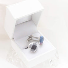 Load image into Gallery viewer, MEMORY JEWELLERY &quot;Clarke&quot; Memory Clothing Stainless Steel Dome Cufflinks
