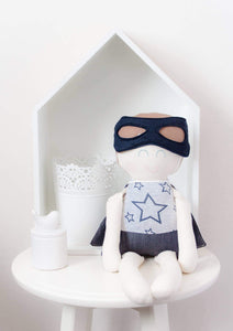 MEMORY DOLL "Superhero" Heirloom Memories in Threads Cloth Doll