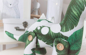 "OOAK SALE" Duke the Dinosaur Modern Heirloom Cloth Doll - FERN