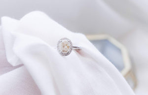 MEMORY JEWELLERY "Olivia" Oval Memories in Threads Ring