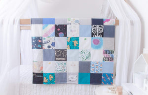 MEMORY QUILT Classic Sampson "SMALL SQUARE" Heirloom Keepsake Quilt