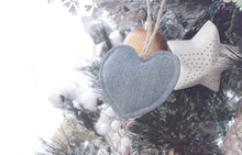 Load image into Gallery viewer, MEMORY DECORATION &quot;Hanging Heart&quot; Memories in Threads Christmas Decoration