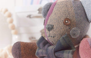 MEMORY BEAR "Biscuit" Memories in Threads Bear Heirloom Cloth Doll