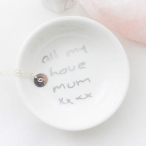 "Hallie" Handwriting Personalised Ring Dish