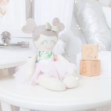 Load image into Gallery viewer, &quot;Classic&quot; Mini Mee Ballerina Modern Heirloom Cloth Doll - Berry Blossom