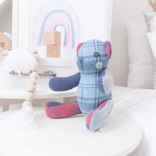Load image into Gallery viewer, CUSTOM LISTING FOR SAMANTHA S LISTING 1 - CUSTOM ORDER ONLY for Memories in Threads - &quot;Quinn&quot; Quilted Memory Pillow and &quot;Biscuit&quot; Memory Bear and &quot;Memory Cube&quot; Keepsake