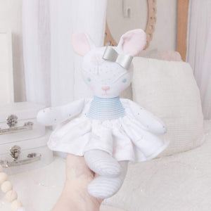 CUSTOM LISTING Bec C - Mini Mee "Rabbit" Sitting Memory Cloth Doll CUSTOM ORDER ONLY, CUSTOM MAKE TIMES APPLY.