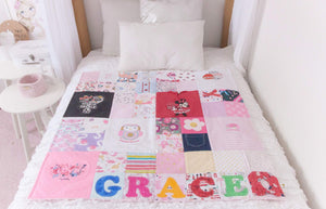 CUSTOM LISTING FOR SARAH D - CUSTOM ORDER ONLY for Memories in Threads - "Sammy" Square Panel Quilt